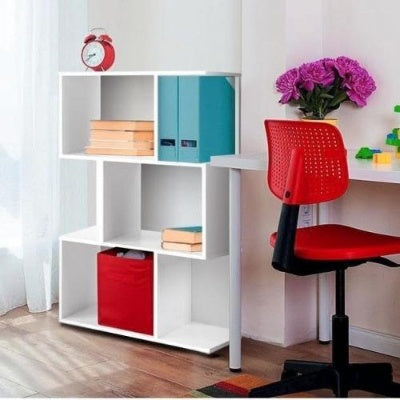 White Three-layer Simple Household Bookshelf