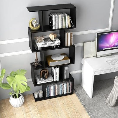 Five Layer Simple Household White Bookshelf