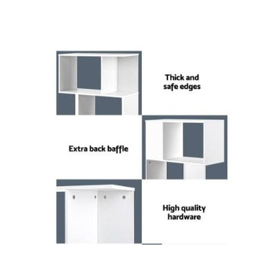 White Three-layer Simple Household Bookshelf